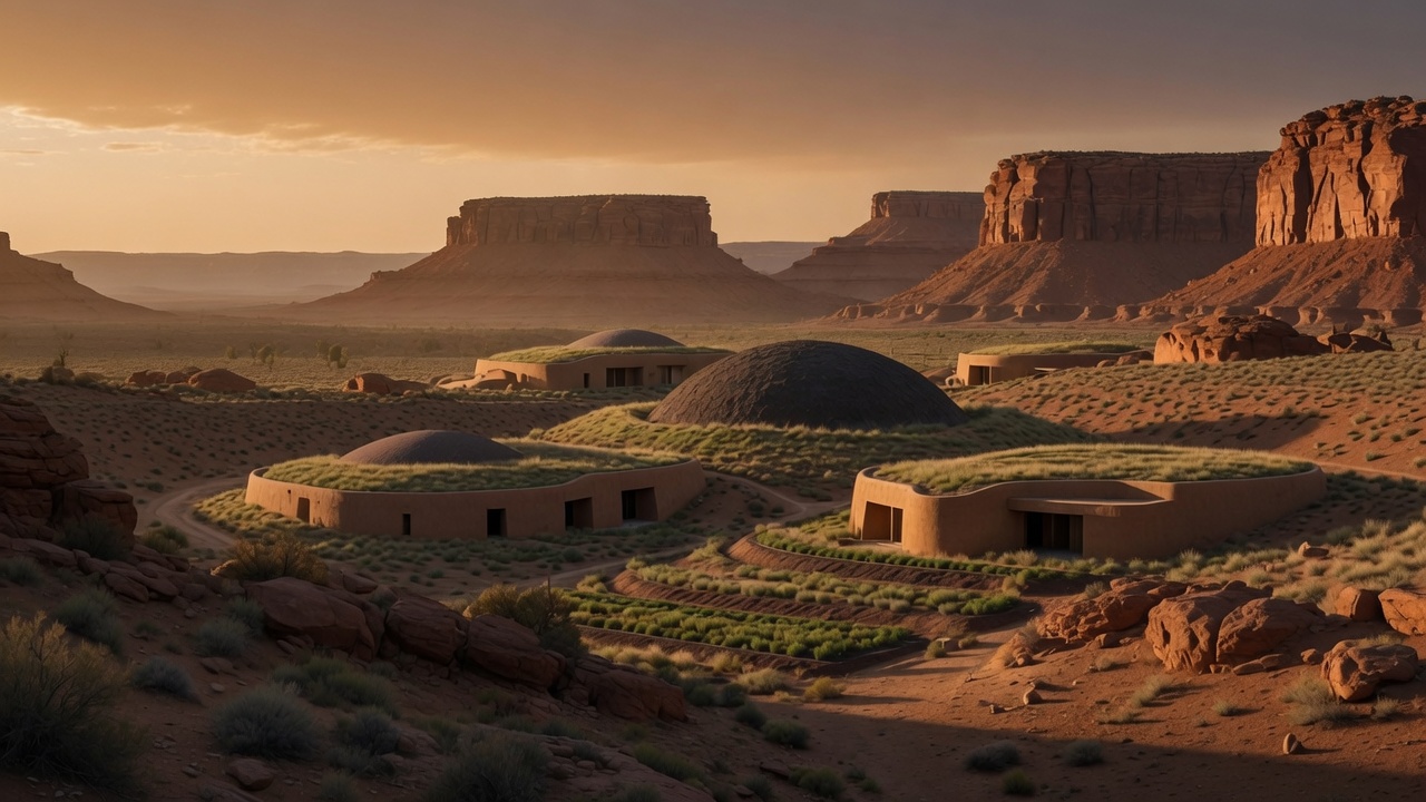 The USARA high-desert campus at golden hour.